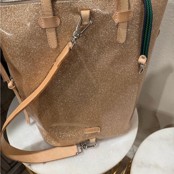 Consuela Leopard Print Tote with Tan and Green Accents - Picture 6 of 12